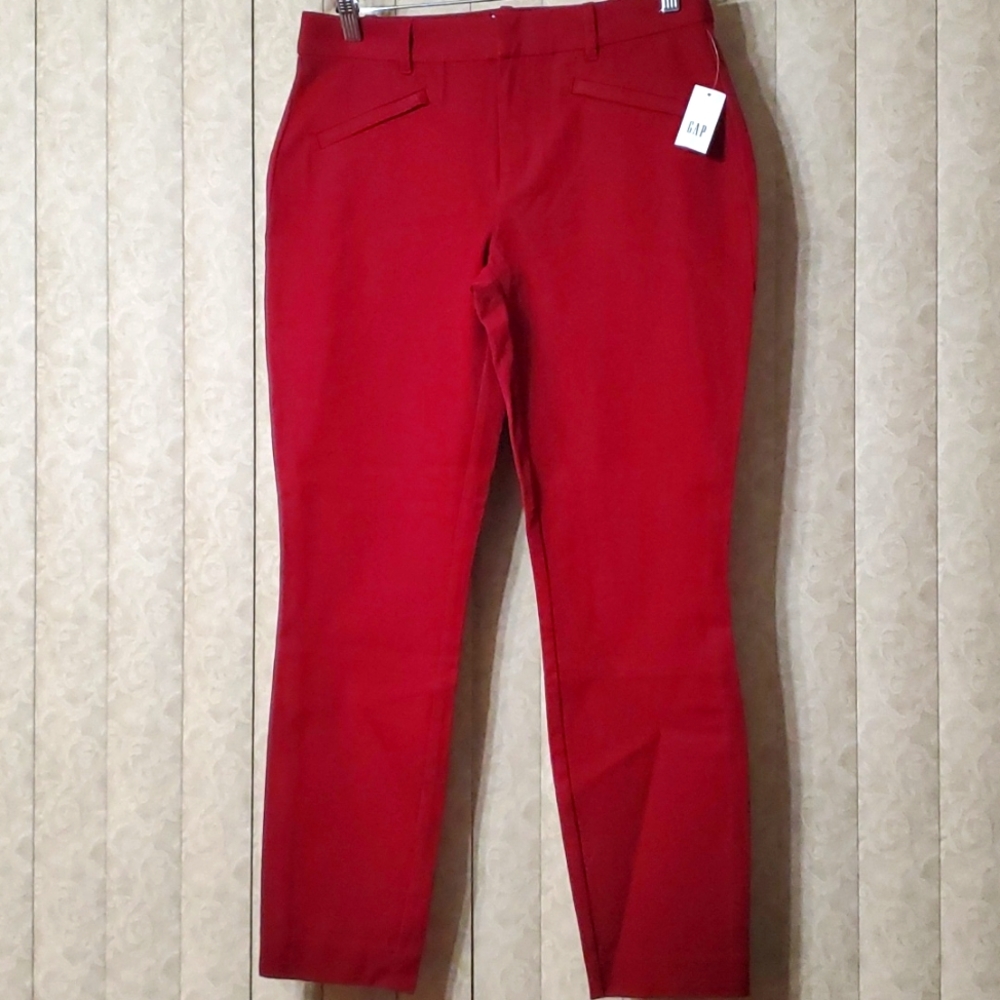 GAP Curvey Skinny Ankle 8 Maroon pant
